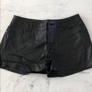Faux leather shorts. Never worn with tags